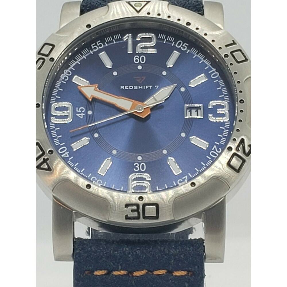 redshift 7 watch men's leather watch